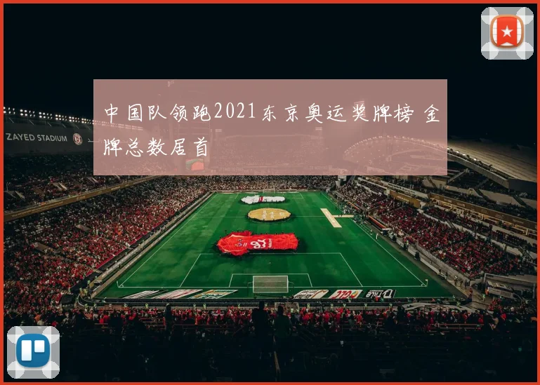中国队领跑2021东京奥运奖牌榜 金牌总数居首